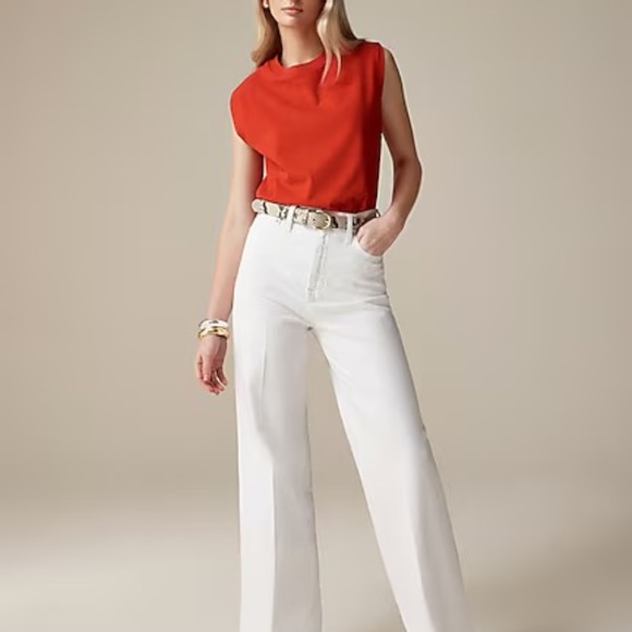 J CREW WIDE LEG DENIM TROUSER - Picture 1 of 1